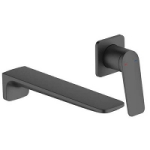 Homebase  Bathstore Aero Wall Mounted Basin Mixer Tap - Matt Black