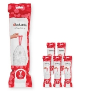Homebase  PerfectFit Bags (Code Y) 20L - 120 Bags - White