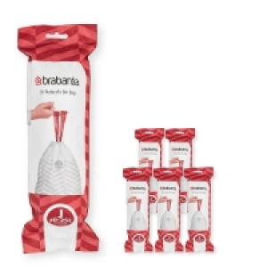 Homebase  PerfectFit Bin Bags (Code J) 20-25L - 120 Bags - White