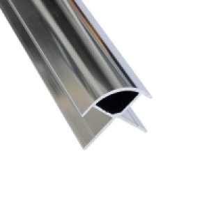 Homebase  Wetwall External Corner - Polished Silver - Acrylic