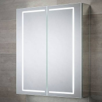 Homebase  Bathstore Castor Double Door LED Mirror Cabinet