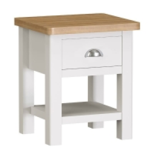 Jasmine Side Table Oak White 1 Shelf 1 Drawer £64.00
