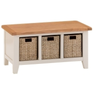 QDStores  Aurora Mist Bench Oak Light Grey