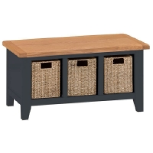 Aurora Midnight Bench Oak 3 Drawers £109.00
