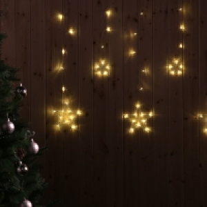 InExcess  Warm White Star LED Curtain Lights 2.5 x 1m