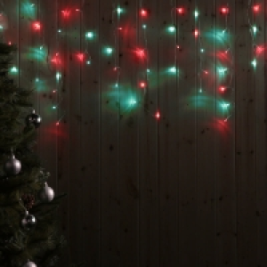 InExcess  Red & Green LED Icicle Lights 10m