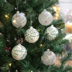 InExcess  Hand Decorated Luxury Baubles Assorted Set of 6