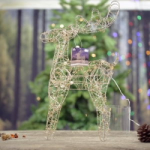 InExcess  Light Up Gold Glitter Reindeer
