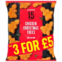 Iceland  Iceland 15 (Approx.) Chicken Christmas Trees 300g