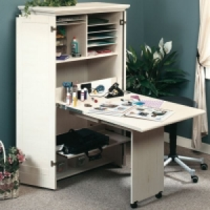 RobertDyas  Teknik Hideaway Office/Craft Station - Antiqued White