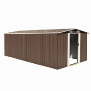 RobertDyas  Vidaxl Garden Shed 257X489X181 cm - Metal Brown