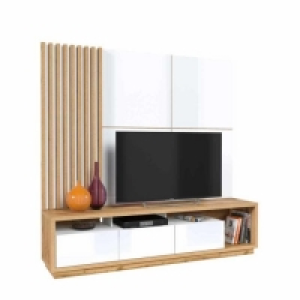 RobertDyas  ARTE- N Celine 09 Wall Entertainment Unit - White/Oak Wotan