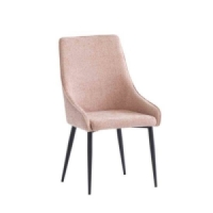 RobertDyas  4 x Charlotte Dining Chair - Flamingo/Black Leg