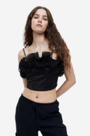 HM  Flounce-trimmed jersey top