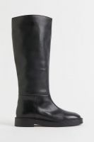 HM  Leather knee-high boots