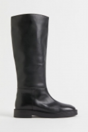 Leather knee-high boots £80.00