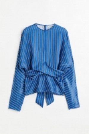HM  Wrap-detail satin blouse