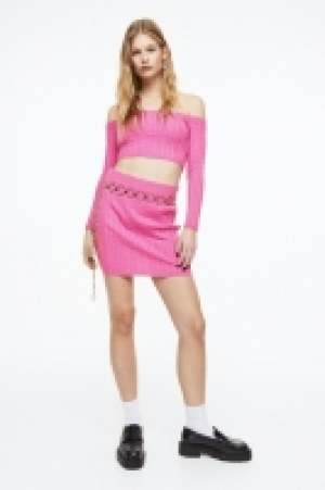 HM  Cable-knit mini skirt