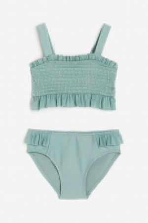HM  Flounce-trimmed smocked bikini