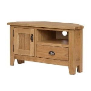 Homebase  Hocombe Corner TV Stand - Oak