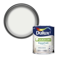 Homebase  Dulux Quick Dry Eggshell Paint White Cotton - 750ml