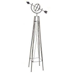 Homebase  Panacea Armillary Steel Obelisk - Black