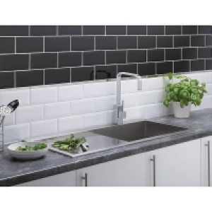 Metro Black Bevelled Ceramic Wall Tile 100 x 200mm £6.00