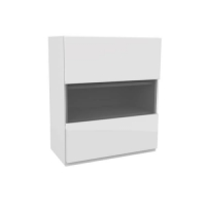 Handleless White Gloss 500mm Glass Wall Unit