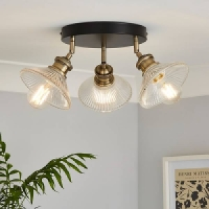 Homebase  Edale 3 Light Flush Spotlight Plate