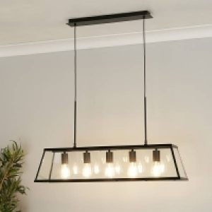 Bellevue 5 Light Industrial Pendant - Black £145.00
