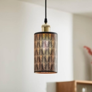 Homebase  Shea Glass Easy Fit Shade - Black