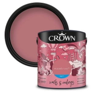 Homebase  Crown Matt Emulsion Paint Rhubarb Rose - 2.5L