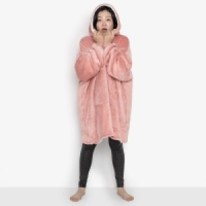 QDStores  Plush Shoodie Warm Adult Fleece Hoodie Pink