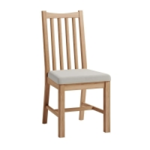 QDStores  Pair of Oxford Oak Dining Chairs Natural