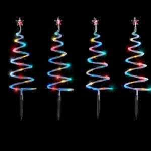 QDStores  4x Christmas Tree Stake Light Multicolour LED - 53cm