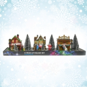 QDStores  17 Piece Light Up Village Set