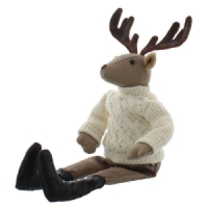 QDStores  Reindeer Christmas Decoration Brown - 48cm