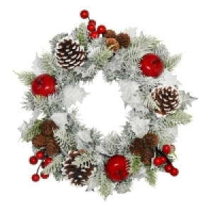 Frosted Christmas Wreath White 30cm £7.98