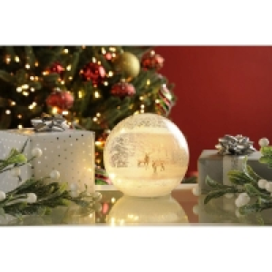 QDStores  Twinkling Crackle Effect Reindeer Ball - 0.78333cm