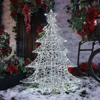 QDStores  3ft Christmas Tree Light Feature with LED Lights White Tips