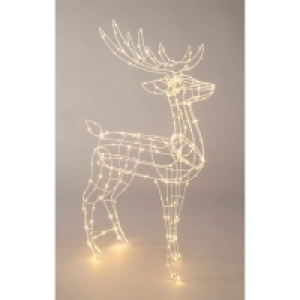 QDStores  Dewdrop Standing Reindeer - Warm White - 114cm