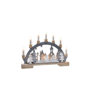 QDStores  LED Christmas Snowmen Candle Bridge - 45cm