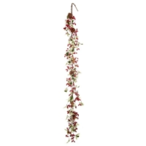 QDStores  Berries & Holly Garland Christmas Decoration - 150cm