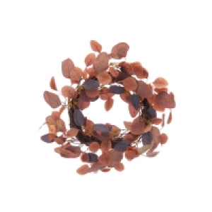QDStores  Wreath Christmas Decoration Red & Brown - 45cm