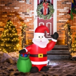 QDStores  Santa Inflatable Christmas Decoration - 120cm