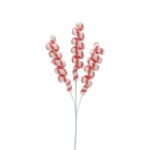 QDStores  Candy Cane Pick Stem Christmas Decoration Red & White - 59cm