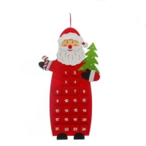 QDStores  Santa Advent Calendar Christmas Decoration Red - 90cm