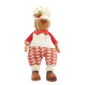 QDStores  Gingerbread Man Christmas Decoration Red & White - 53cm
