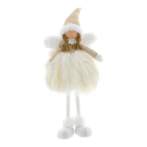 QDStores  Angel Christmas Decoration White & Gold - 46cm