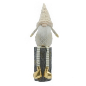 QDStores  Gonk Christmas Decoration White & Gold - 70cm